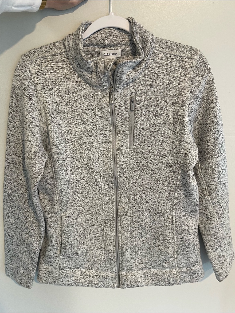 Calvin Klein Light Heather Gray Full-Zip
